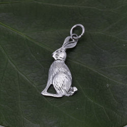 P336 - Moon Gazing Hare 925 Silver pendant