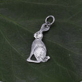 P336 - Moon Gazing Hare 925 Silver pendant