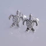 S520 - Silver Turtle stud earrings