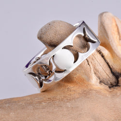 R147 - 925 Silver Triple moon band ring